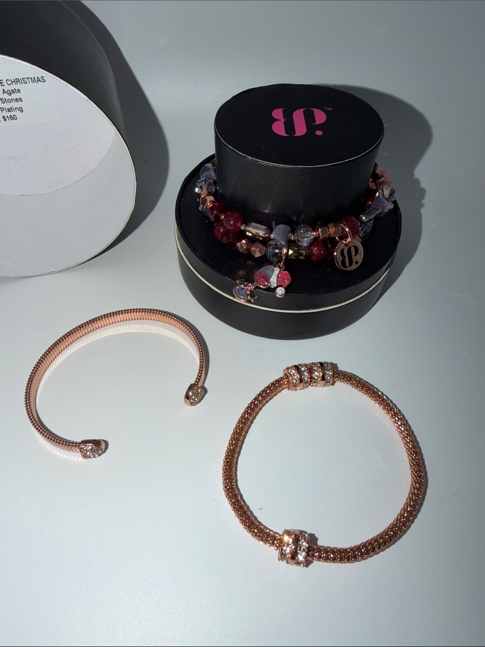 I’m Dreaming Of A Wine Christmas Bracelet Set Rose Gold Plating Bomb Party